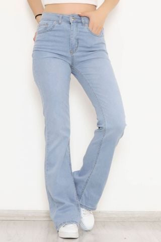 İspanyol Paça Kot Pantolon Buzmavi - 11614.1431.