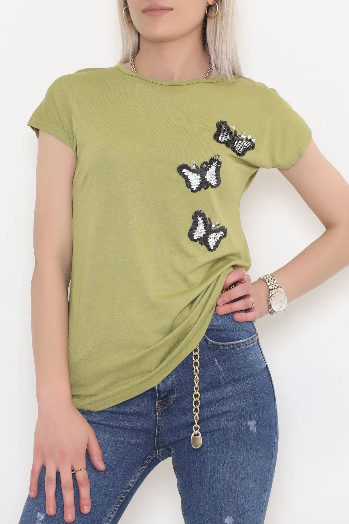 Kelebek Pul Detaylı Bluz Açıkhaki - 11326.599.