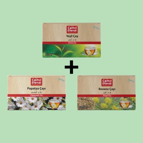 YEŞİL ÇAY, PAPATYA ÇAYI, REZENE ÇAYI 20'Lİ