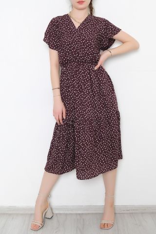 Kruvaze Elbise Morçiçekli - 10840.701.