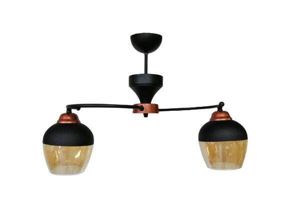 DÖNENCE İKİLİ AVİZE SİYAH