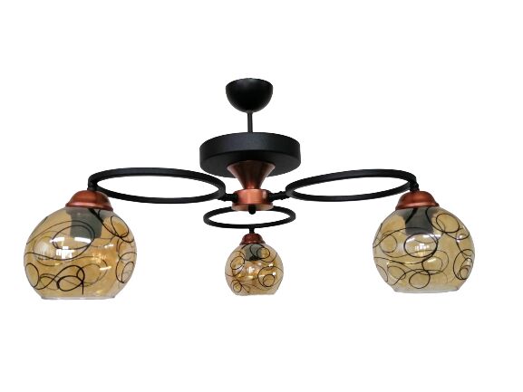 DRONE ÜÇLÜ AVİZE SİYAH