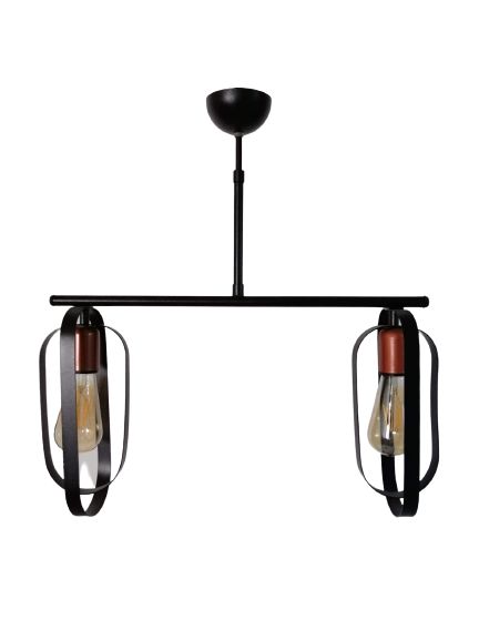 ELENA İKİLİ  SIRALI SİYAH AVİZE