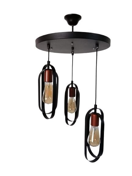 ELENA ÜÇLÜ SİYAH AVİZE