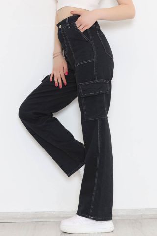 Kargo Cepli Palazzo Kot Pantolon Füme1 - 10212.925.