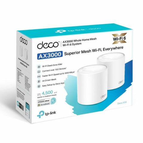 DECO-X50-2P AX3000 Whole Home Mesh Wi-Fi 6 System 3.0 Gbps ye varan hız