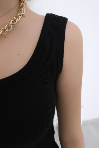 Kaşkorse Kısa Elbise Siyah - 10811.1567.