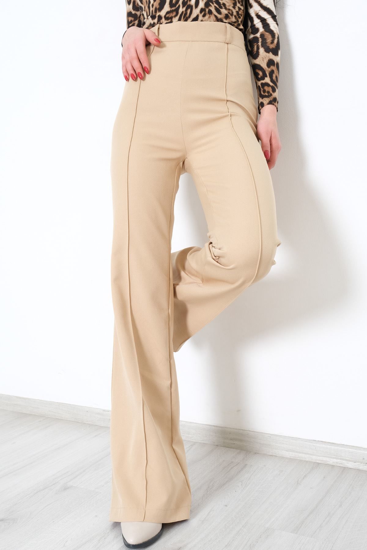 Cepsiz Palazzo Pantolon Bej - 10589.1247.