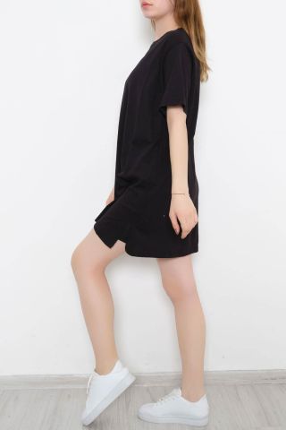 Suprem Yırtmaçlı Tişört Siyah - 3642.105.