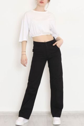 Kargo Cepli Kot Pantolon Siyah - 4303.1184.