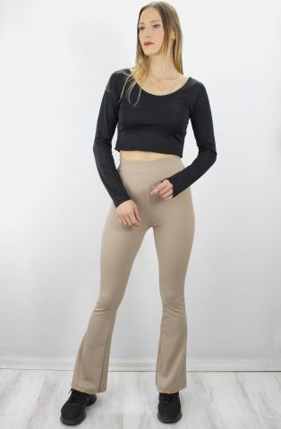 İspanyol Paça Fitilli Tayt Bej - 1634.1250.