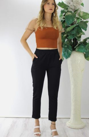 Krinkıl Duble Paça Pantolon Siyah - 2506.60