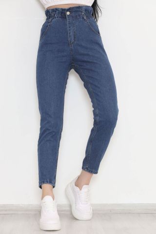 Beli Lastikli Kot Pantolon Koyumavi - 009.1184.