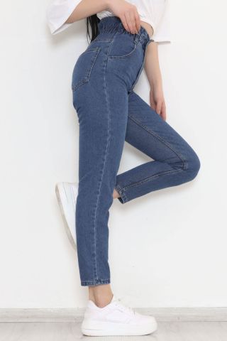 Beli Lastikli Kot Pantolon Koyumavi - 009.1184.