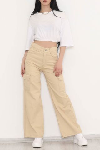 Kargo Cepli Kot Pantolon Camel - 4303.1184.