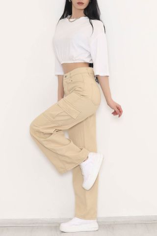 Kargo Cepli Kot Pantolon Camel - 4303.1184.