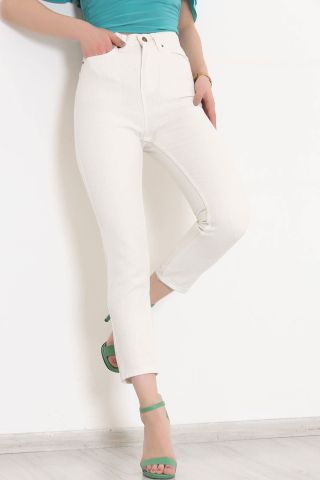 Boyfriend Kot Pantolon Ekru - 005.1184.