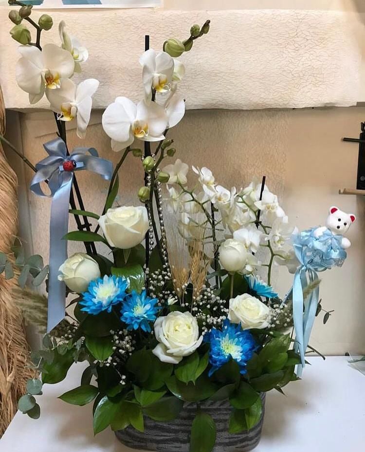 Kişiye Özel Aranjman Orkide (Hoşgeldin Bebek)