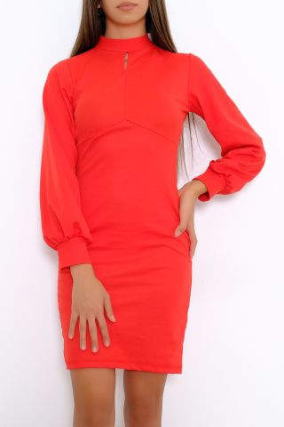 Balon Kol Elbise Kırmızı - 10085.631.