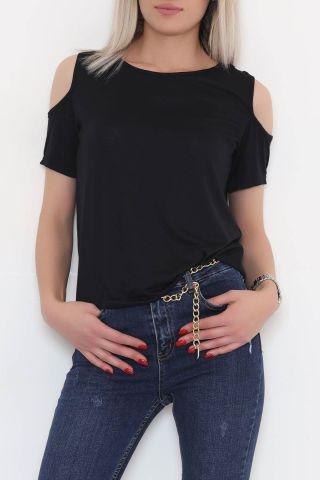 Omuz Dekolteli Bluz Siyah - 11354.599.