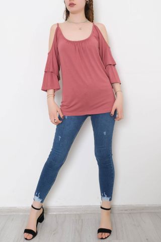 Omuz Dekolte Bluz Gülkurusu - 10673.1095.