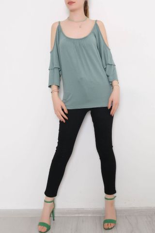 Omuz Dekolte Bluz Mint - 10673.1095.