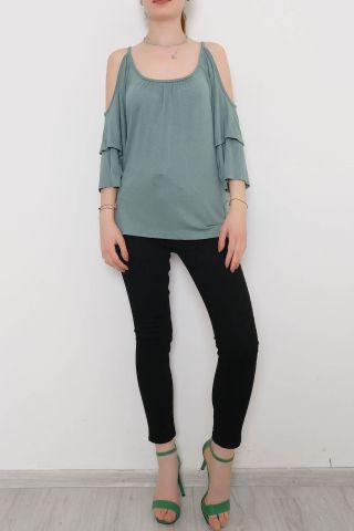 Omuz Dekolte Bluz Mint - 10673.1095.