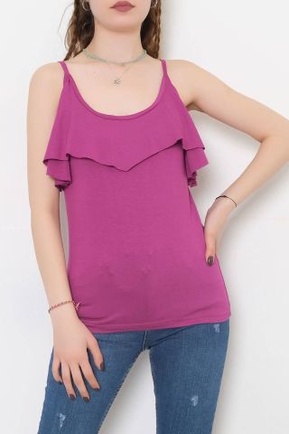 Volanlı Bluz Mor - 10676.1095.