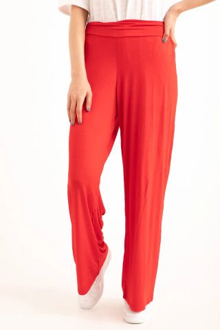 Bel Lastikli Penye Pantolon - P-018867KIRMIZI