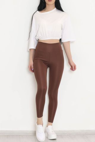 Ultra Toparlayıcı Yüksek Bel Tayt Açıkkahve - 10944.1582.