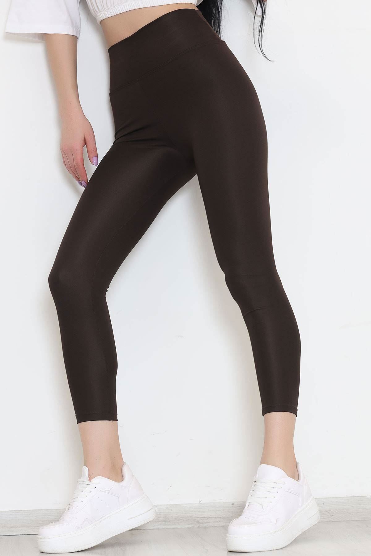 Ultra Toparlayıcı Yüksek Bel Tayt Koyukahve - 10944.1582.