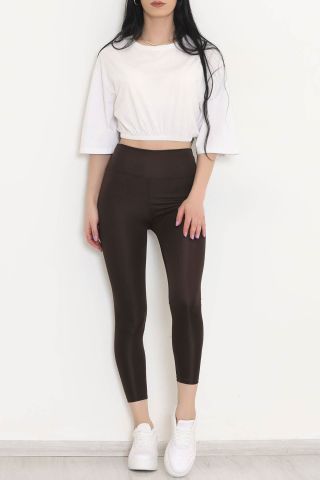 Ultra Toparlayıcı Yüksek Bel Tayt Koyukahve - 10944.1582.