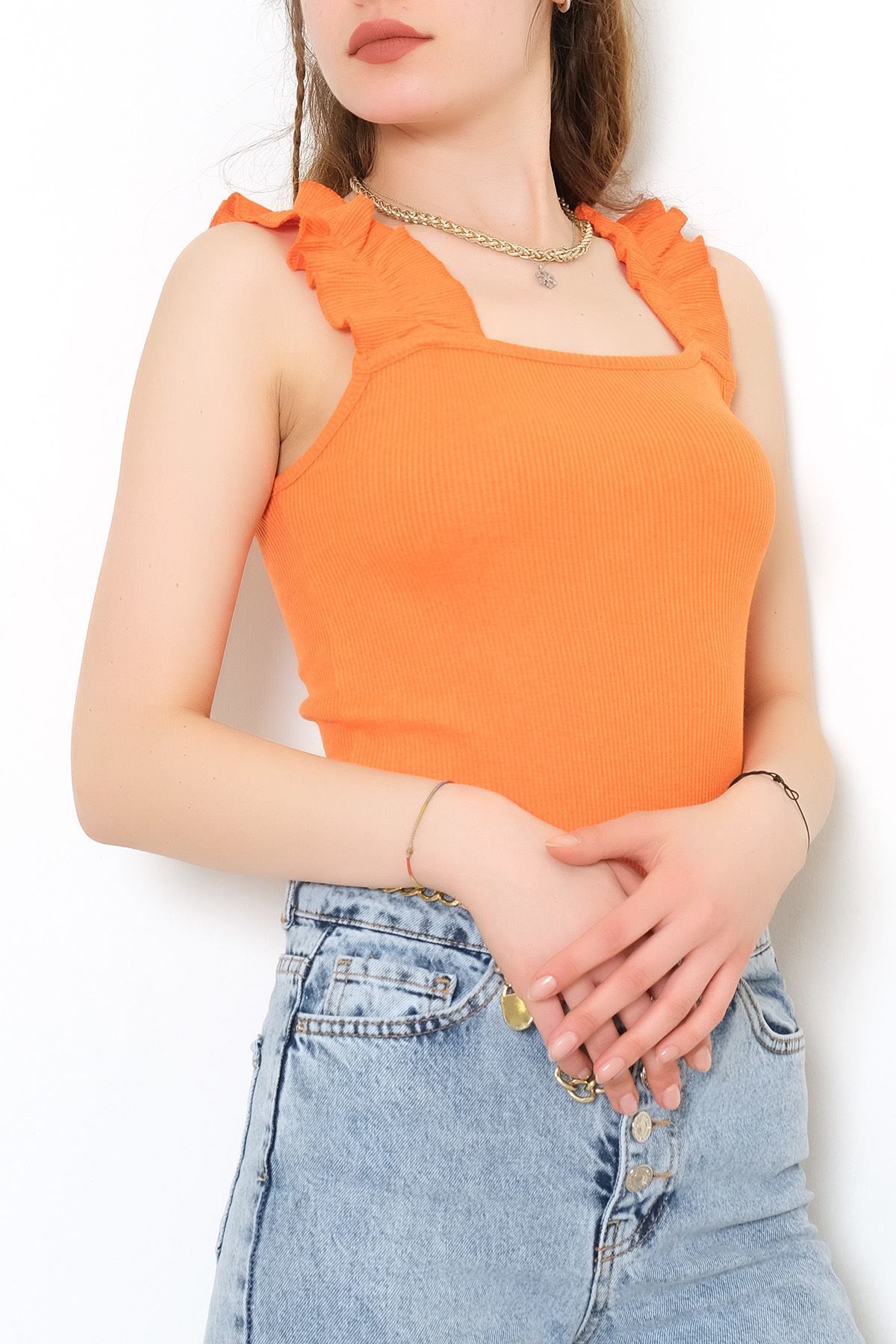 Askılı Kaşkorse Bluz Oranj - 10809.1567.