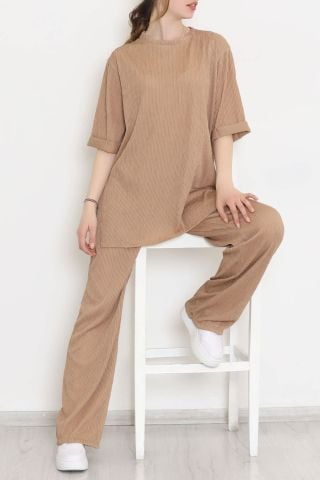 Fitilli Duble Kol Takım Sütlükahve - 1712.751.