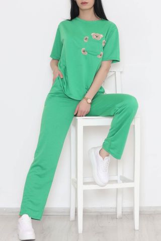 Ayıcık Baskılı Takım Yeşil - 11212.5238.