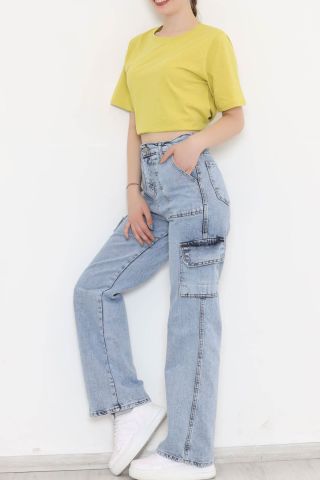 Kargo Cepli Palazzo Kot Pantolon Buzmavi - 10212.925.