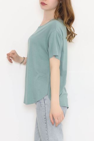 Ön Kısa Arka Uzun Tişört Mint - 10662.1095.