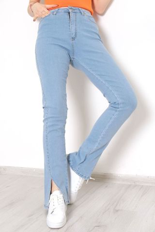 Paça Yırtmaçlı Kot Pantolon Açıkmavi1 - 10631.1184.