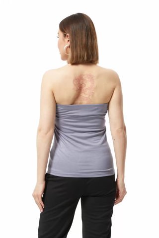 Straplez Bluz Gri - 0015.138