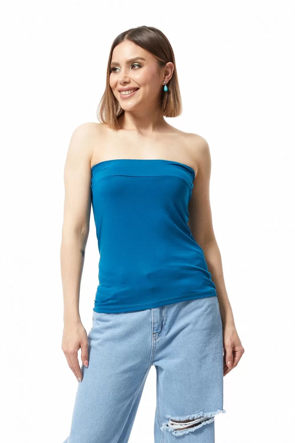 Straplez Bluz Saks - 0015.138