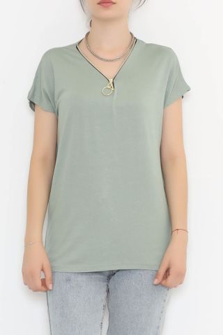 Fermuar Detaylı Bluz Çağla - 11688.102.