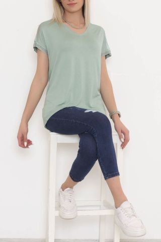 Omuz Tül Detaylı Bluz Çağla - 11690.102.