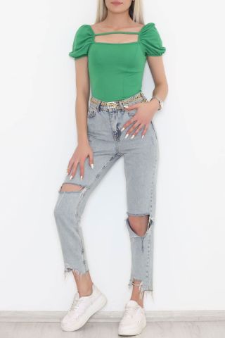 Balon Kol Bluz Yeşil - 3354.1595.