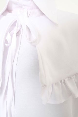 Takma Yakalı Tunik Beyaz - 1108.1289.