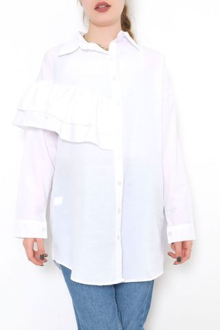 Fırfırlı Tunik Beyaz - 1119.1289.