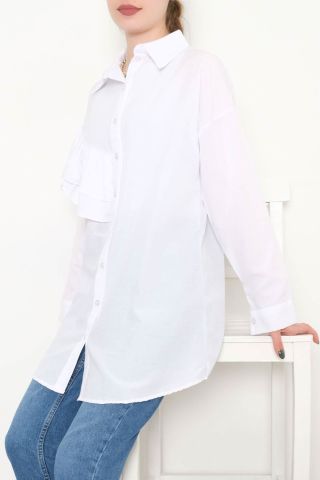 Fırfırlı Tunik Beyaz - 1119.1289.