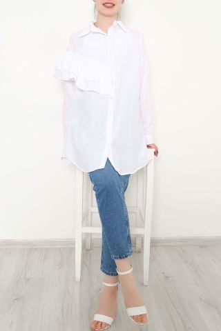 Fırfırlı Tunik Beyaz - 1119.1289.