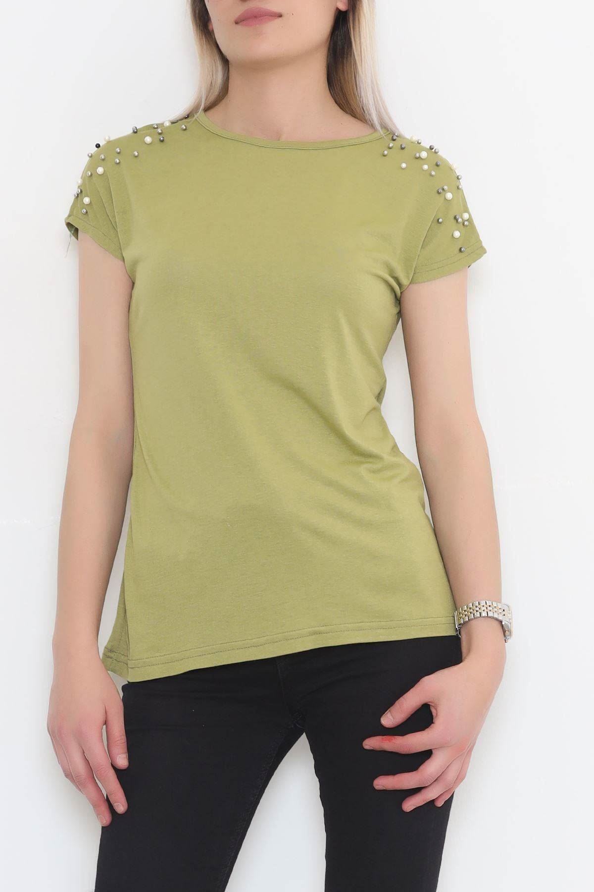 İnci Detaylı Bluz Haki - 11278.599.