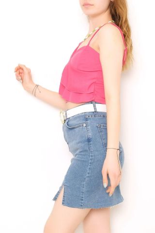 Önü Kat Kat Bluz Fuşya - 10690.631.