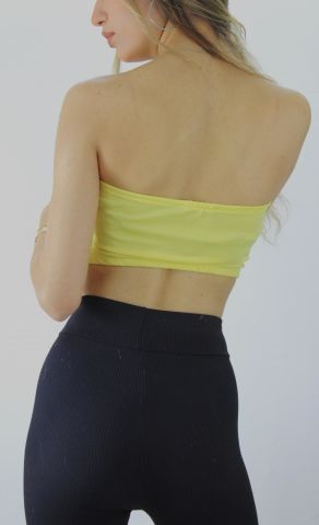 Straplez Korse Bluz Sarı - 126.439